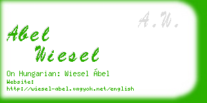 abel wiesel business card
